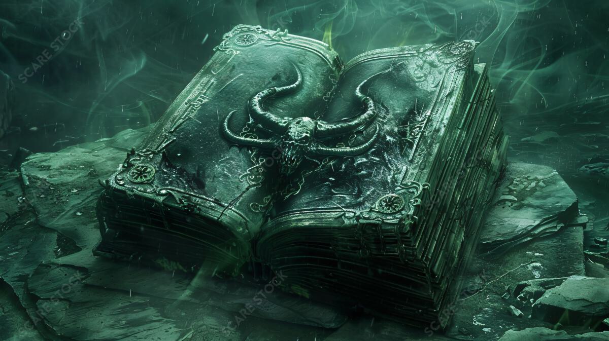 Ancient Sinister Book of Spells - Dark Fantasy Art for Covers and Backgrounds | Occult Art