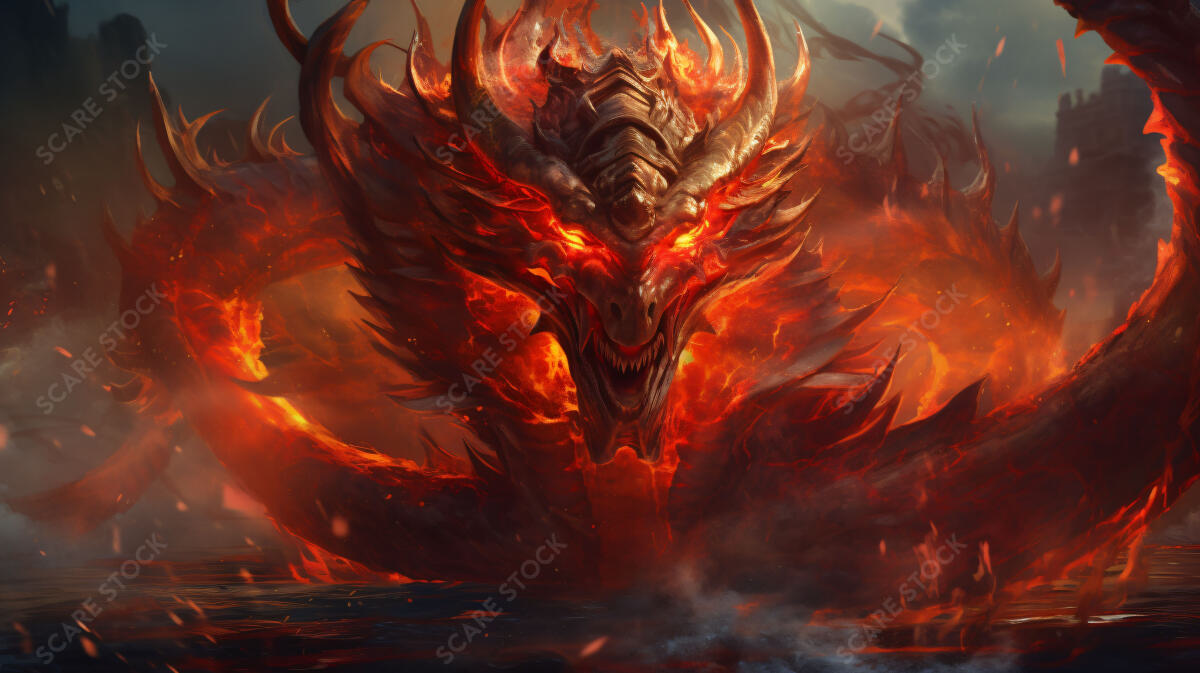 High-Resolution Fire Demon Stock Image - Unleash Infernal Power | Demons & Dark Entities