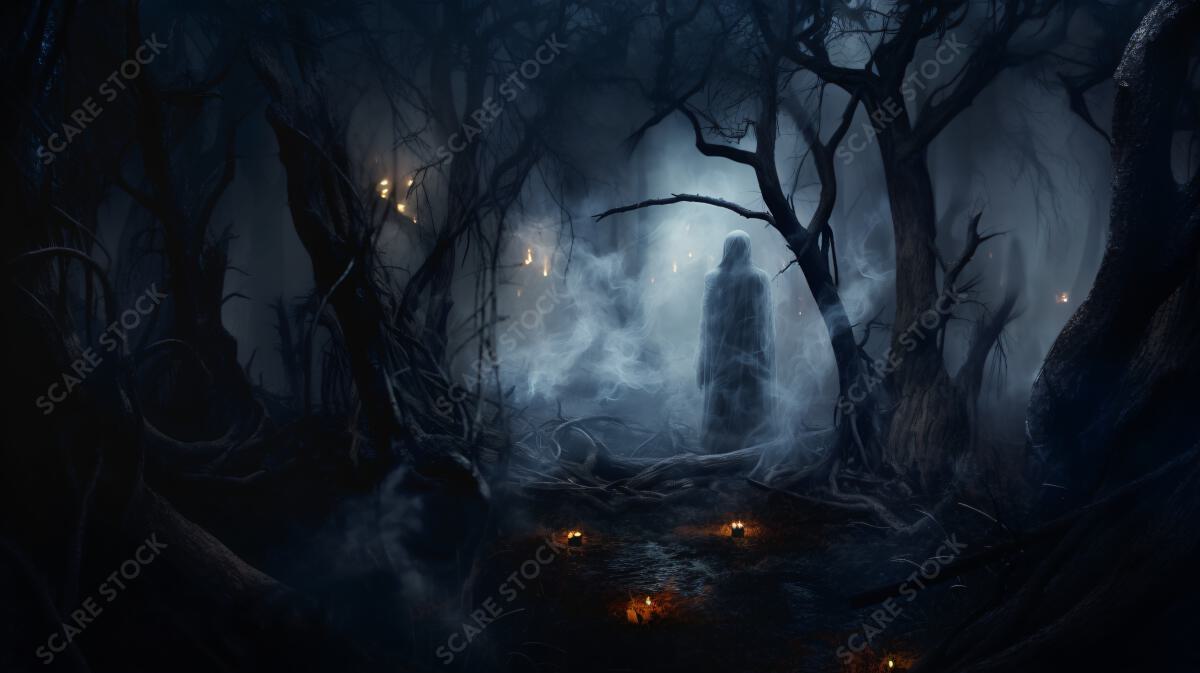 Enchanted Thicket Art - Occult Mystery Scene - Spirit Forest Illustration | Ancient Gods, Ghosts & Mythic Beings