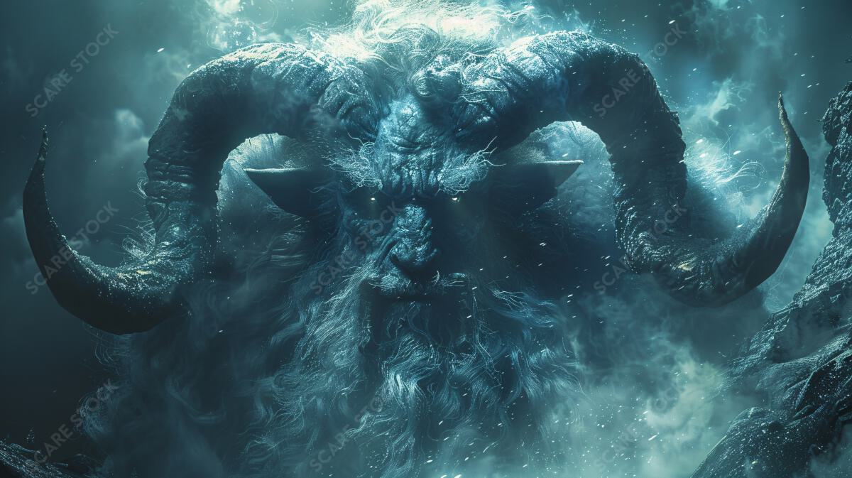 Frost Demon Overlord - Dark Fantasy Art | Ideal for Album Covers and Backgrounds | Ancient Gods, Ghosts & Mythic Beings