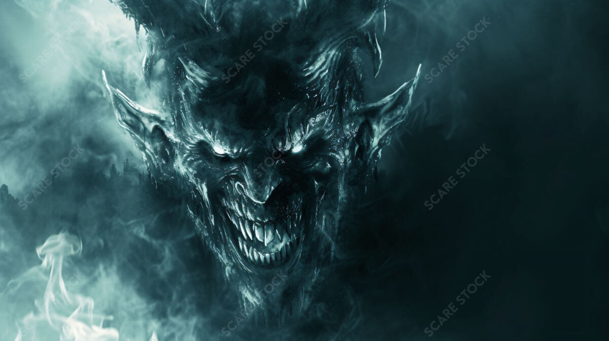 Ice Demon Fury - Demonic Fantasy Stock Photo | Demons & Dark Entities