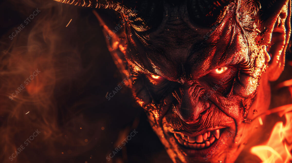 Infernal Gaze - Blazing Demon Art Image | Demons & Dark Entities