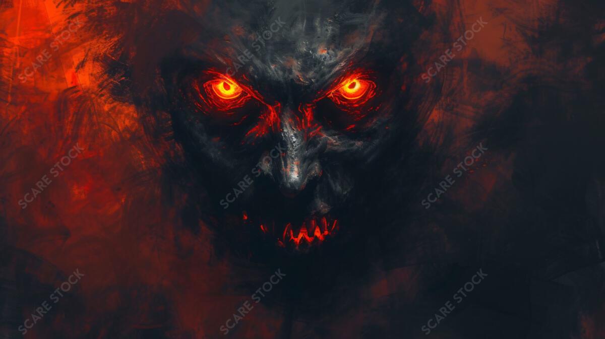 Infernal Gaze - Stock Photo for Impactful Design | Demons & Dark Entities