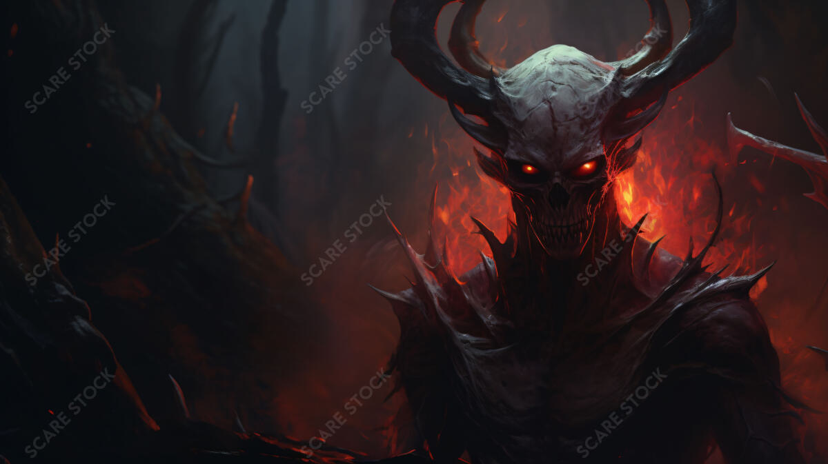 Discover the Depths of Horror with Shadow Fiend - Demonic Art | Demons & Dark Entities