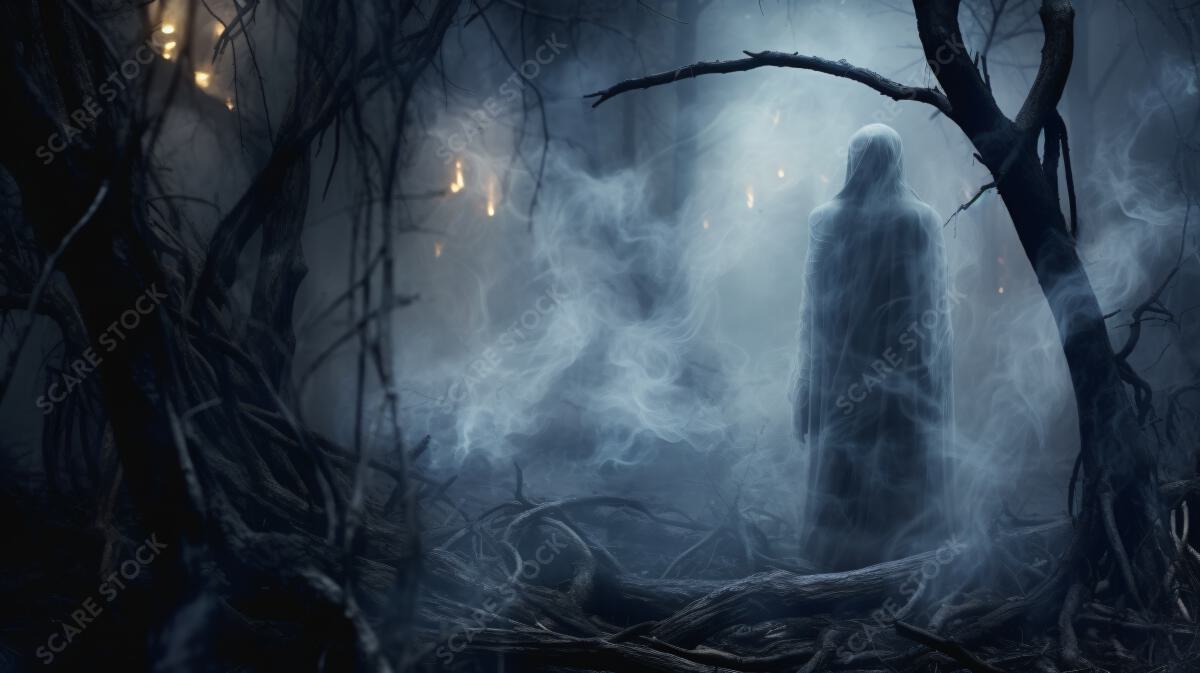 Spectral Apparition Artwork - Haunted Forest Illustration | Ancient Gods, Ghosts & Mythic Beings