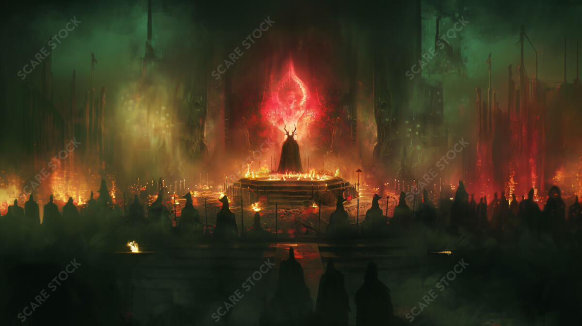 Summoning Inferno - Dark Fantasy Ritual Art for Evocative Projects | Occult Art