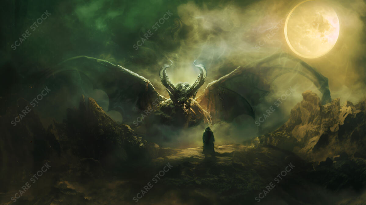 Epic Fantasy 'Summoning of the Eldritch' Stock Photo for Creative Storytel | Demons & Dark Entities